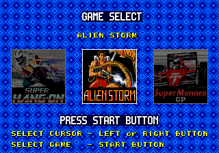 Mega 6 Vol. 3 title screen for Sega Mega Drive